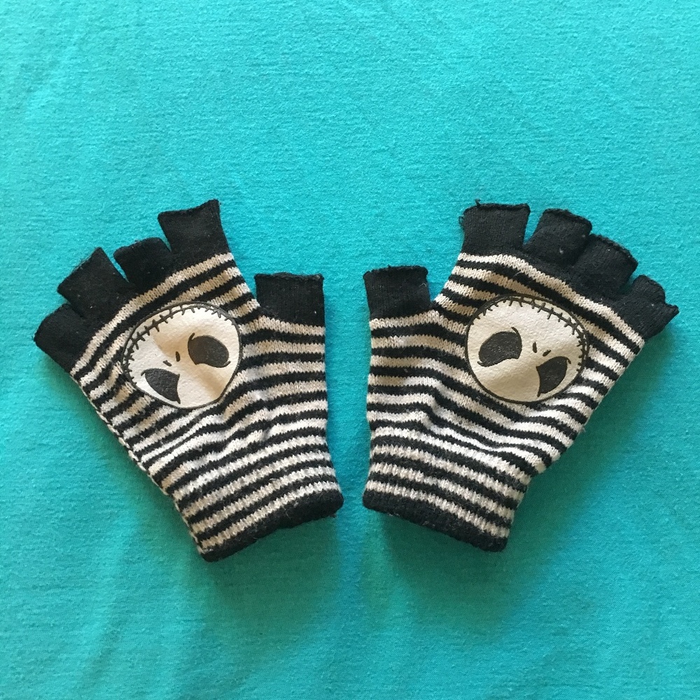 Disney Jack Skellington Fingerless Gloves